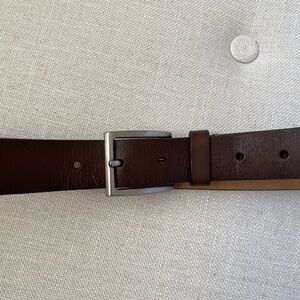 Men's Calvin Klein Large Brown Silver Leather Belt